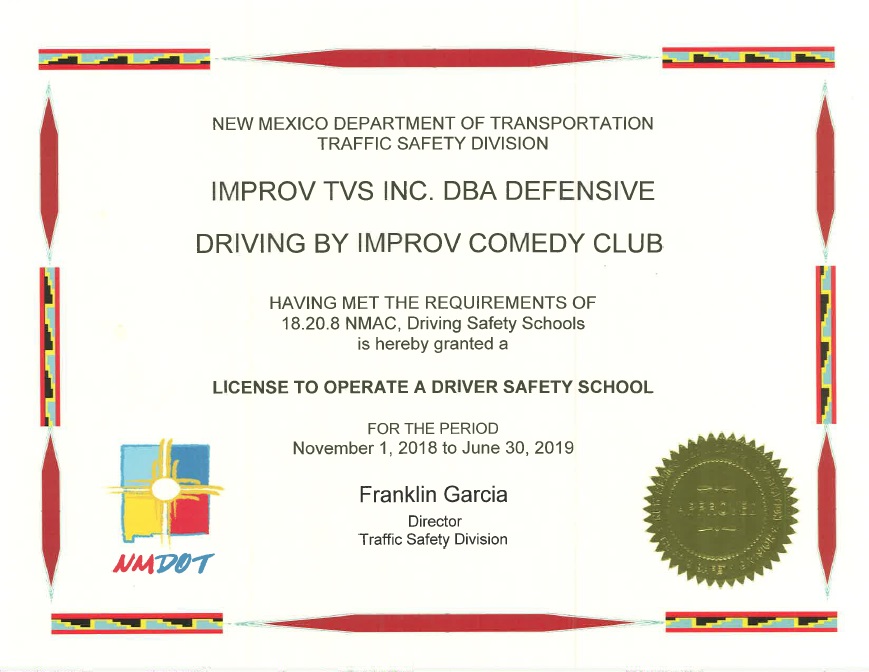 New Mexico Defensive Driving Course Online IMPROV®