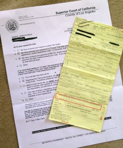ticket for headlight out