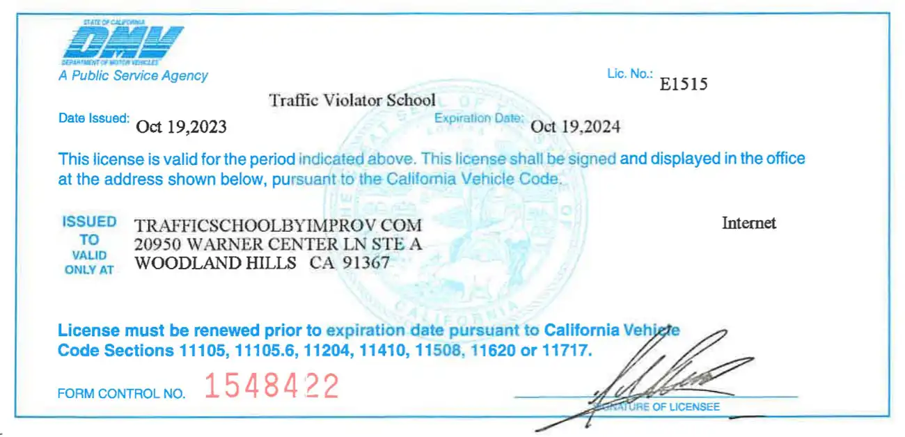 California DMV License