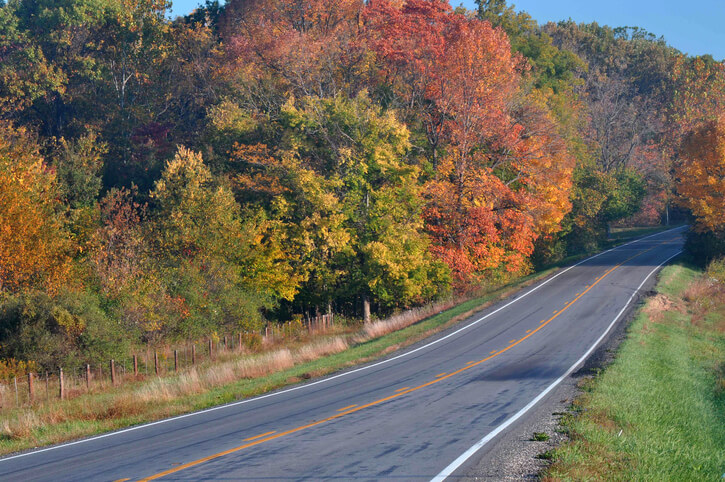 A beautiful roadway in Indiana drivers armed with the knowledge of IN license points will be prepared to drive upon.
